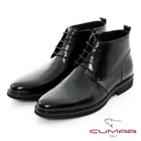 在飛比找momo購物網優惠-【CUMAR】輕量舒適真皮男士短靴(黑色)