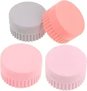 4pcs Portable Silicone Cream Jars Leakproof Travel Containers for Toiletries Makeup and Lotion Reusable Food Grade Silicone for Travel Accessories