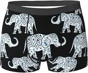 [EdWal] aztec elephant print Soft Men's Underwear Boxer Briefs Comfortable Underwear Boxer Briefs for Men 1Pack