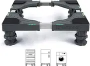 Universal Mobile Base Fridge Stand with 4 Strong Feet Multi-Functional Adjustable Base for Adjustable Dryer, Washing Machine and Refrigerator (4 Strong Feet)