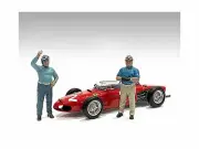 "Racing Legends" 50's Set of 2 Diecast Figures for 1/43 Scale Models