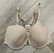Chantelle Bra 32DD Ideal T-Back Front Close Spacer-Cup Beige Unlined