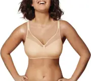 NIB! Playtex Women's Sz 38DD 18 Hour Smoothing Minimizer Wirefree Bra 4697 Nude