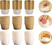 JOWILIN 150 Pcs Cupcake Paper Cups, Disposable Baking Cups, Cupcake Molds, Cupcake Liners, High Temperature-Resistant and Greaseproof Wrappers Paper, Muffin Holders for Birthday Party Wedding Baking