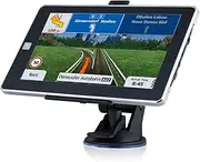 GPS Car Navigator, 7 Inch Capacitive Screen GPS Truck Bluetooth GPS Navigation 256M 8GB FM CE 6.0 Vehicle Car Navigator Support Wired Camera for Car Truck RV(with Wired Camera)