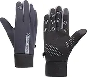 [Dusehu] Winter Cycling Gloves - Men Women Touchscreen Cold Weather Warm Gloves - Cold Weather Anti Slip Warm Gloves for Driving Cycling