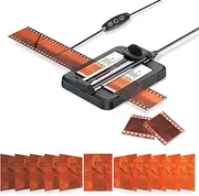 JJC Negative Slide Film Cutter for 35mm 120 Format Film Strip, 35mm Film Trimmer with 11-Level Brightness Adjustable LED Backlight Panel Support USB-C Charging and Graduated Mark for Clean Cutting