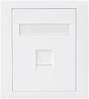 Astrotek CAT6 RJ45 Network Wall Face Plate Outlets 1 Port Socket Kit, 86 mm x 86 mm Size