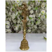 Standing Krishna Hand Bell for Temple Pooja Aarti Bell Ghanti for Puja Decor