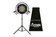 Target Darts OMNI, TOR Dart Board, Black Surround, Dart Mat, Stand + Darts