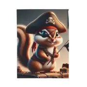 Velveteen Plush Blanket Chipmunk Pirate Artwork Heroic Adventure