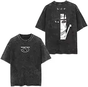 [Generic] Harajuku Inspired Acid Wash Anime Oversize T-Shirt Set 2 (Variants Available) Itachi 4 / M
