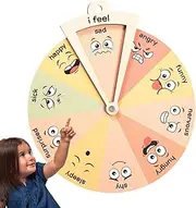 Feeling Wheel for Kids,Expression Emotions Chart Toys Feeling Wheel - Mental Health Feelings Color Wheel, Back to School Supplies for Preschool Kindergarten Hoffti