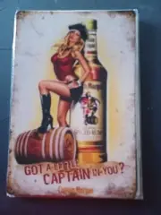 Captain Morgan Woman 8x12 Tin Sign Repoduction