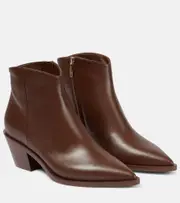 [Gianvito Rossi] Gianvito Rossi Frankie leather ankle boots AU 4.5 brown