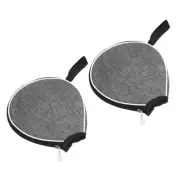 Ping Pong Paddle Case Table Tennis Racket Case Half Soft Cover Bag, Grey 2pcs