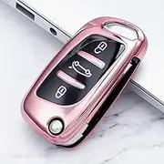 TPU Folded Key Case Cover for Citroen C1 C2 C3 C4 C5 XSARA PICA for Peugeot 306 407 807 DS DS3 DS4 DS5 DS6 Shell Accessories