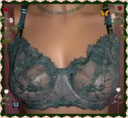 32D Basil Green WICKED Dream Angels UPLIFT PushUp wo pad Victorias Secret Bra