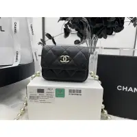 在飛比找Yahoo!奇摩拍賣優惠-香奈兒 Chanel 22p 珍珠鏈條腰包  胸包 鏈條包 