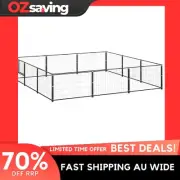 dog kennel outdoor play area black steel large 300x300 durable safe 2127