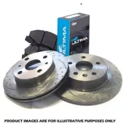 SLOTTED DIMPLED Rear 266mm BRAKE ROTORS for FORESTER SG SF S11 S10 upto 2003 (for: Subaru)