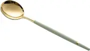 Tablespoons 304 Stainless Steel Household high-end Exquisite Soup Spoon Long Handle Children's Spoon Table Spoon Serving Spoon(Light Green)