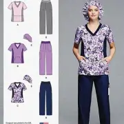 StitchEase Women's Scrubs Pattern: Sizes 10-18