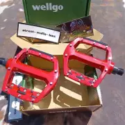 WELGO DX BMX bike PEDALS RED 9/16" FIT SE GT HARO REDLINE DK FBM OLD SCHOOL NEW