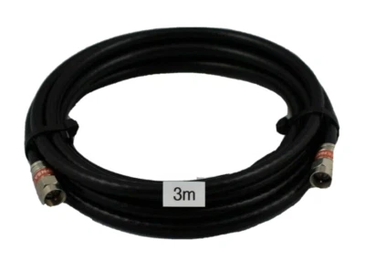 3m RG6 Quad Shield F-Type Coax Cable Digital TV Foxtel Optus Telstra NBN