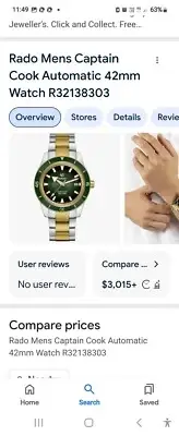 Rado Captain Cook Green Men's Watch - R32505313