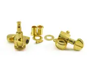 Genuine Grover 505G6 Mini Roto-Grip Locking Rotomatic 6 Inline tuners, Gold