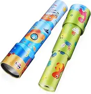 CIYODO 2pcs Telescopes for Year Olds Portable Binoculars with Dinosaur Educational for Bird Watching Learning and Outdoor Exploration
