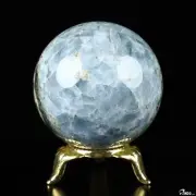 2.0" Blue Calcite Hand Carved Crystal Ball/Sphere, Crystal Healing
