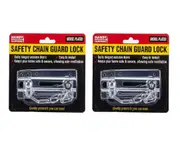 2PK Door Chain Lock Mechanism Chain Guard Lock Handy Hardware -14x 9x 1.5cm