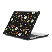 MacBook Pro 14-inch (M1 - M4) Bounce Case Flower Power Black Macbook Case by Martina Martian