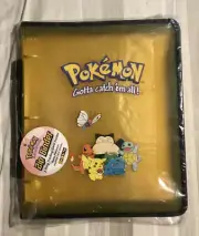 Pokemon Zip Binder Vintage Gold | 3-Ring Trading Card Album 1999 Toysite Sealed