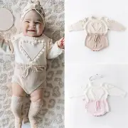 Newborn Baby Girl Boy Knitted Romper Outfits Winter Sweater Jumpsuit Clothes