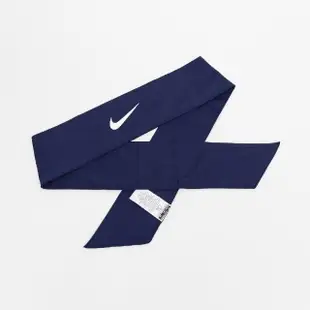 【NIKE 耐吉】頭帶 Dri-FIT 4.0 Headband 男女款 藍 白 可調頭圍 吸濕排汗 頭巾(N100214640-1OS)