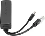 POE Splitter LightNningProof Transmit 48V Up to 12V Power for Data Transmission at High Distances Suitable for POE Power Supply Devices: ABS Color: Black
