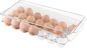 InterDesign Fridge/Freeze Binz Egg Holder, Large (Holds 21 Eggs), Clear