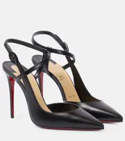 [Christian Louboutin] Christian Louboutin Jenlove 100 leather slingback pumps AU 11 black