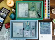 Stationery Gift Box Set Monet Van Gogh Art Notepad Journal Washi Tape Bookmark