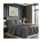 100% Cotton Sheet Set 1000 Thread Count Bedding Set King Size,Bed Sheet 4 Pie...