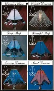 Stained Glass Pattern for Bedside Lamp Series 2 Art Deco + Opened Series 1