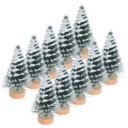 10 Pcs Miniature Pine Tree Trees Christmas Decor Supply Office