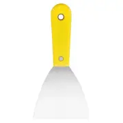 Carbon Steel Putty Knife 4" Plastic Handle Drywall Putty Scraper Yellow