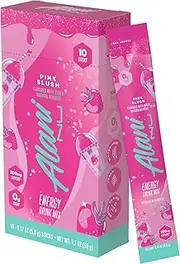 Alani Nu PINK SLUSH Energy Sticks, Energy Drink Powder, 200mg Caffeine, Pre Workout Performance with Antioxidants, On-The-Go Drink Mix, Biotin, B Vitamins, Zero Sugar, 5-10 Calories, 10 Pack