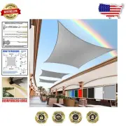 Durable 12' x 18' Grey Rectangle Sun Shade Sail - Ultimate UV and Weather Shield