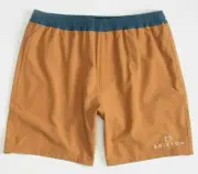 Brixton Alpha Trainer Drawstring Board Walk Shorts Lion Brown Men's Size XL NEW!