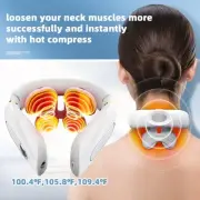 Cordless Neck Massager with Heat，3 Model 15 Levels Electric Neck Massager for Pa